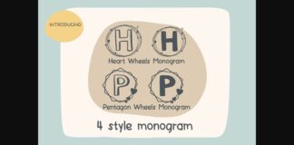 Wheels Set Monogram Font Poster 1