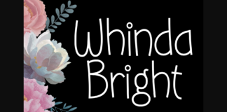 Whinda Bright Font Poster 1