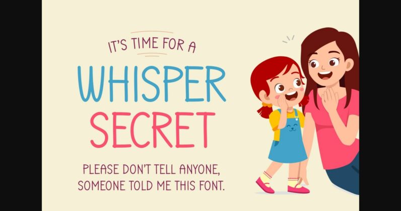 Whisper Secret Font Poster 3