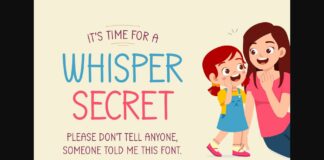 Whisper Secret Font Poster 1