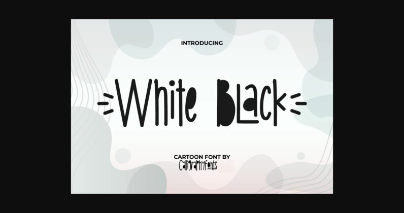 White Black Font Poster 3