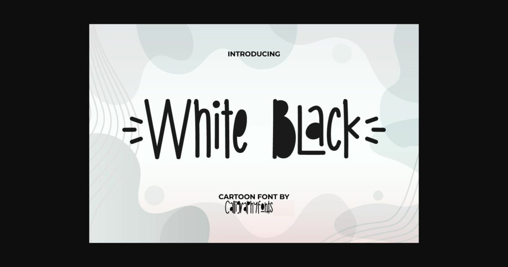 White Black Font Poster 1