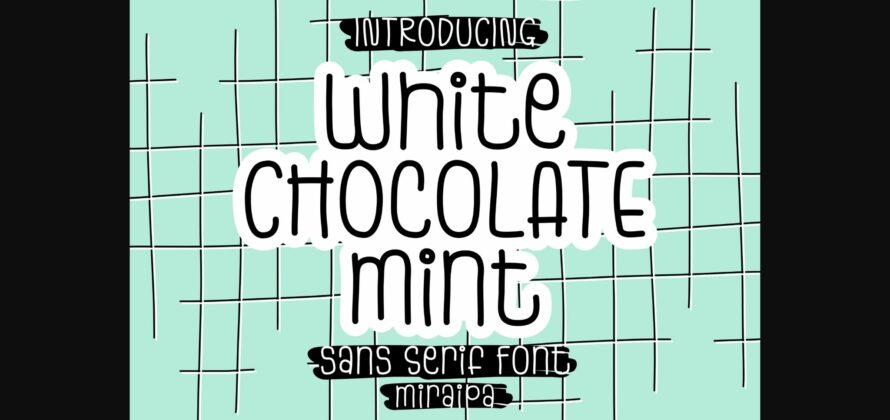 White Chocolate Mint Font Poster 3