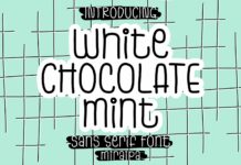 White Chocolate Mint Font Poster 1