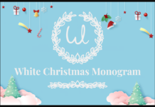 White Christmas Monogram Font Poster 1