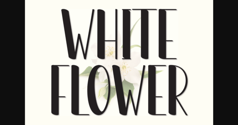 White Flower Font Poster 3