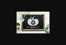 White Pumpkin Monogram Font Poster 1