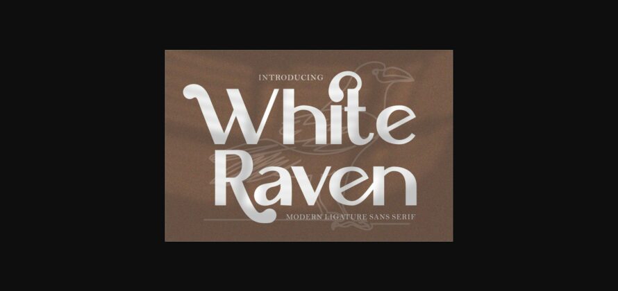 White Raven Font Poster 3