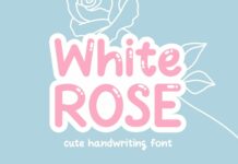 White Rose Font Poster 1