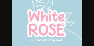 White Rose Font Poster 1