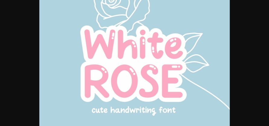 White Rose Font Poster 1