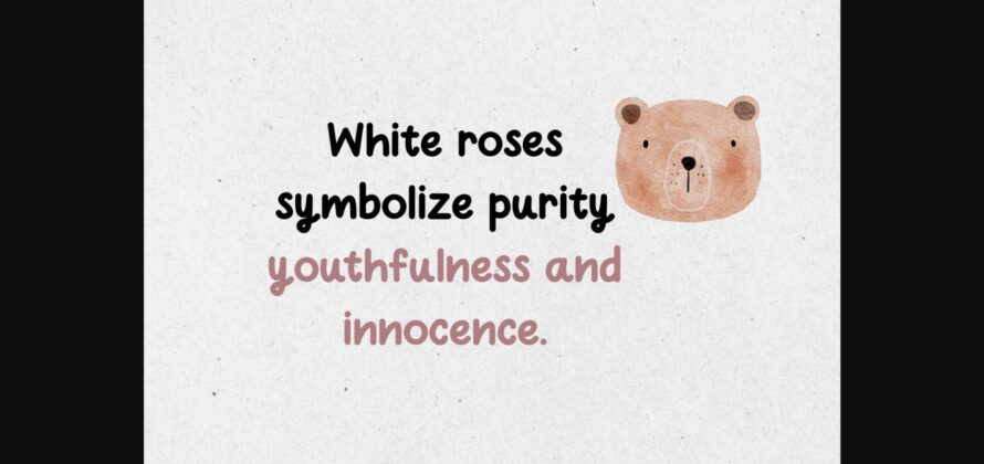 White Rose Font Poster 4