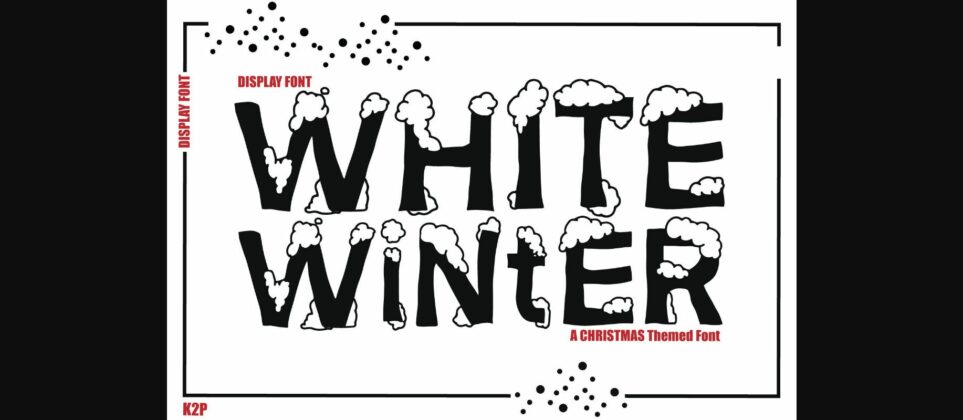 White Winter Font Poster 3