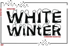 White Winter Font Poster 1