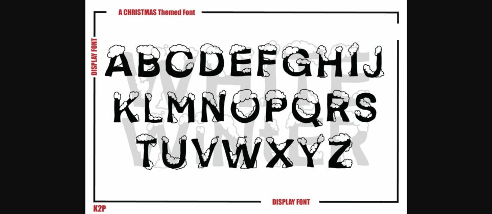 White Winter Font Poster 4