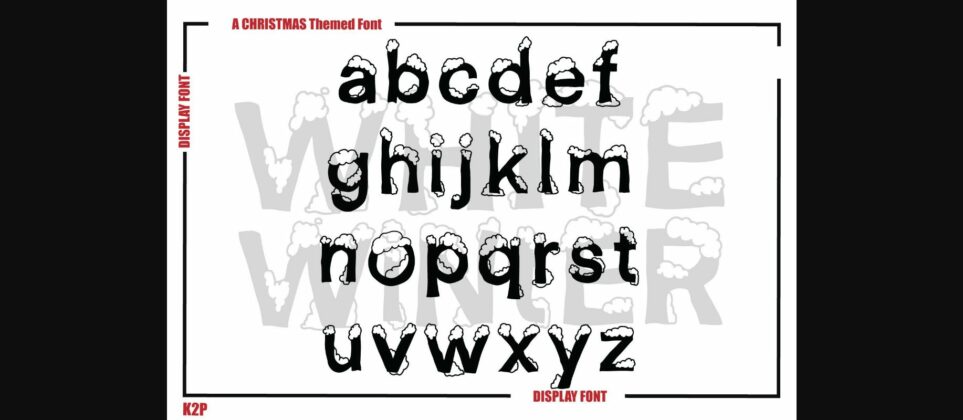 White Winter Font Poster 5