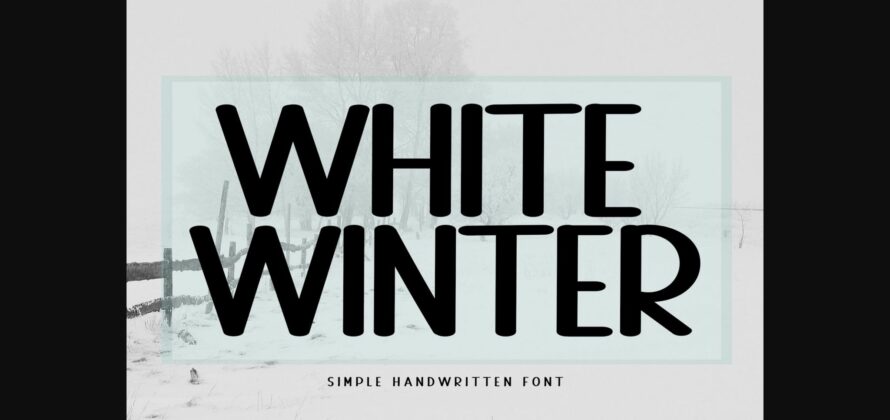 White Winter Font Poster 3