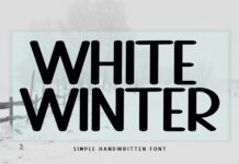 White Winter Font Poster 1