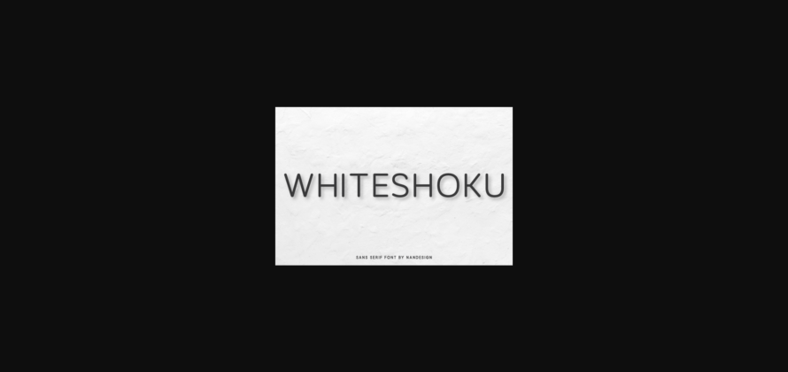 Whiteshoku Font Poster 3