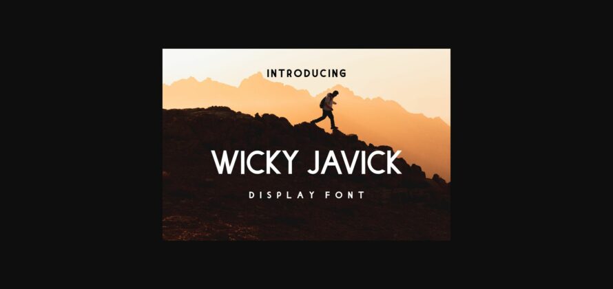 Wicky Javick Font Poster 3