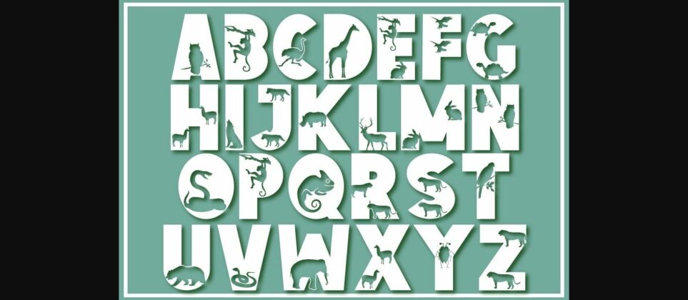 Wild Animals Font Poster 4