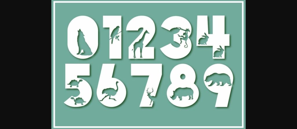 Wild Animals Font Poster 5