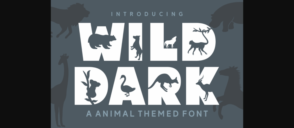 Wild Dark Font Poster 3