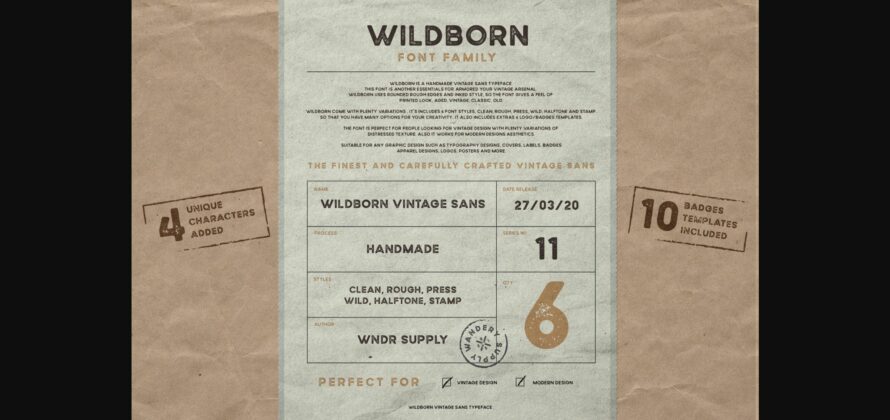 Wildborn Font Poster 8