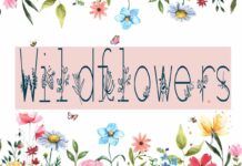 Wildflowers Font Poster 1