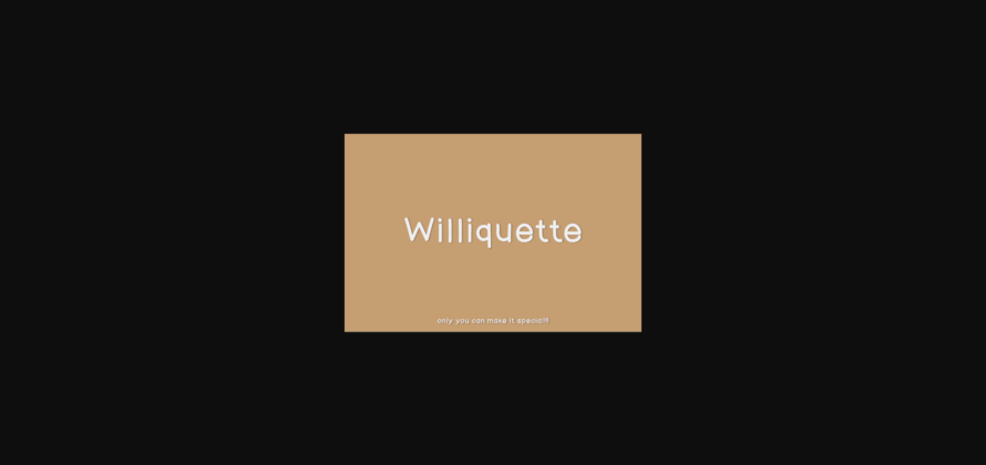 Williquette Font Poster 3