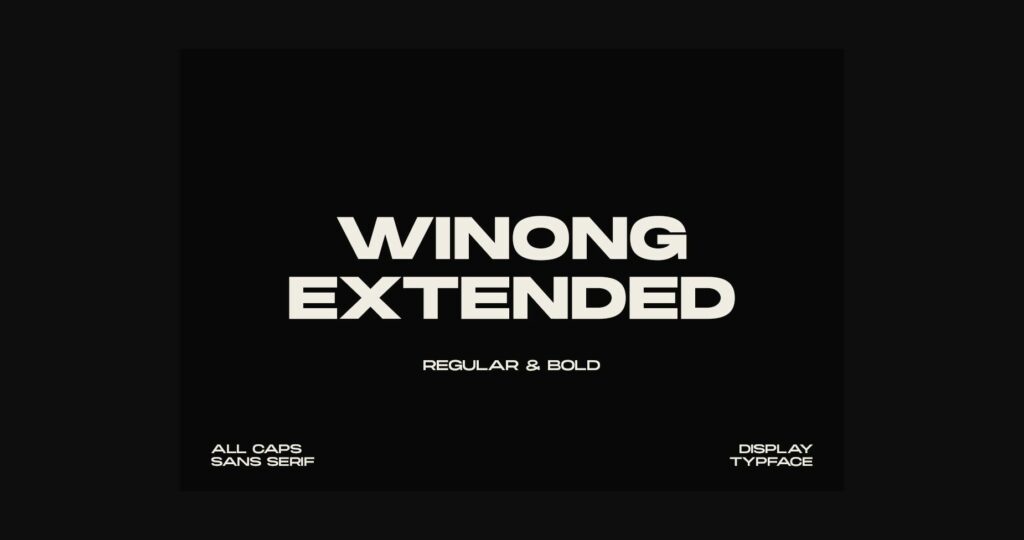 Winong Extended Font Poster 3