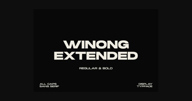 Winong Extended Font Poster 3