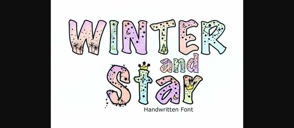 Winter and Star Font Poster 3