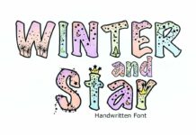 Winter and Star Font Poster 1