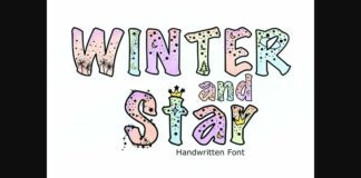 Winter and Star Font Poster 1