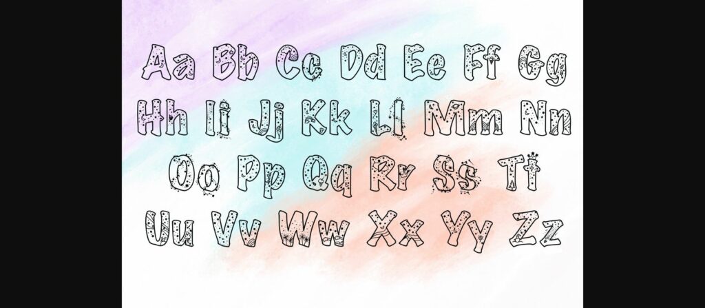 Winter and Star Font Poster 2