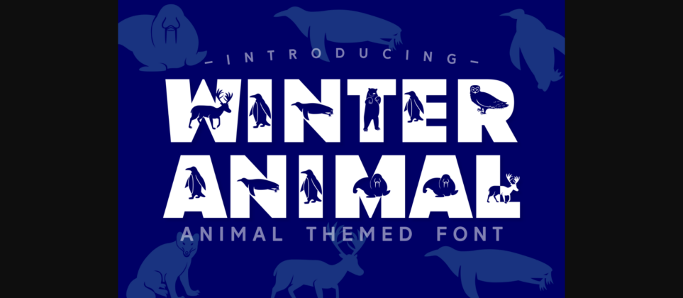 Winter Animal Font Poster 3