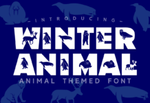 Winter Animal Font Poster 1