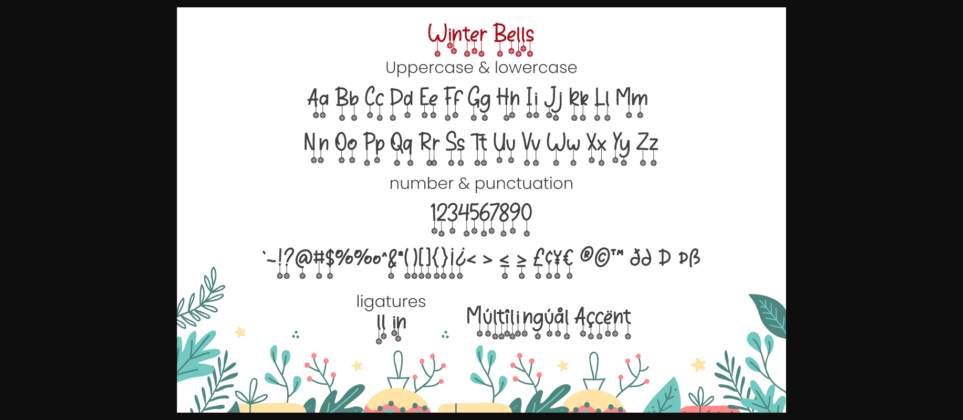 Winter Bells Font Poster 8