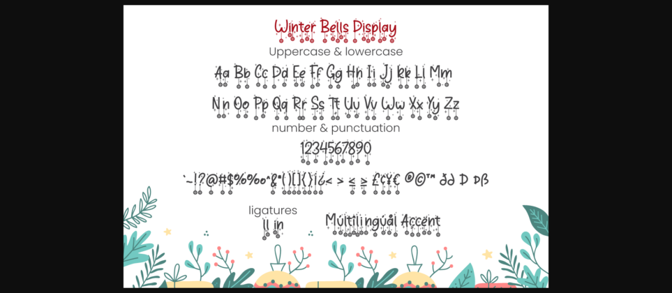 Winter Bells Font Poster 9