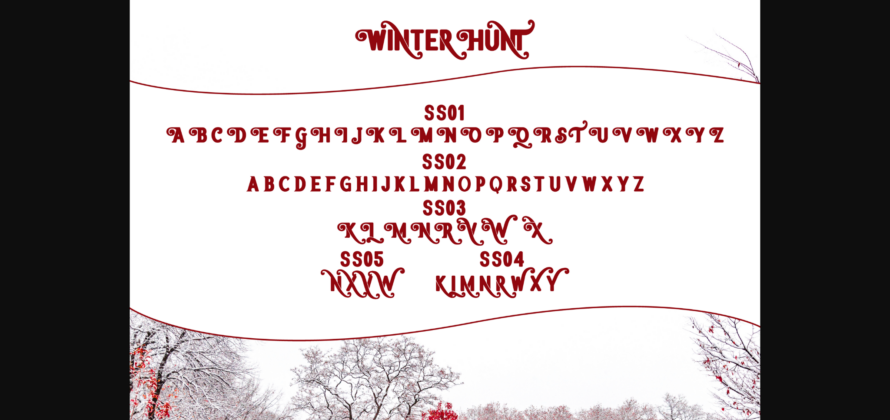 Winter Hunt Font Poster 6