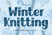 Winter Knitting Font Poster 1