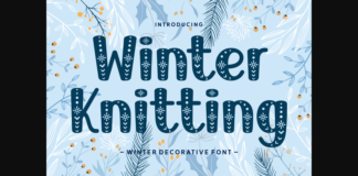 Winter Knitting Font Poster 1