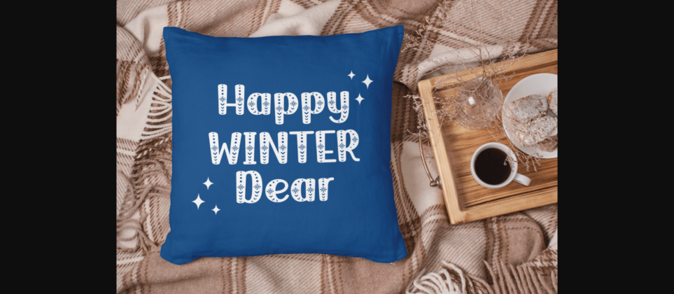 Winter Knitting Font Poster 6