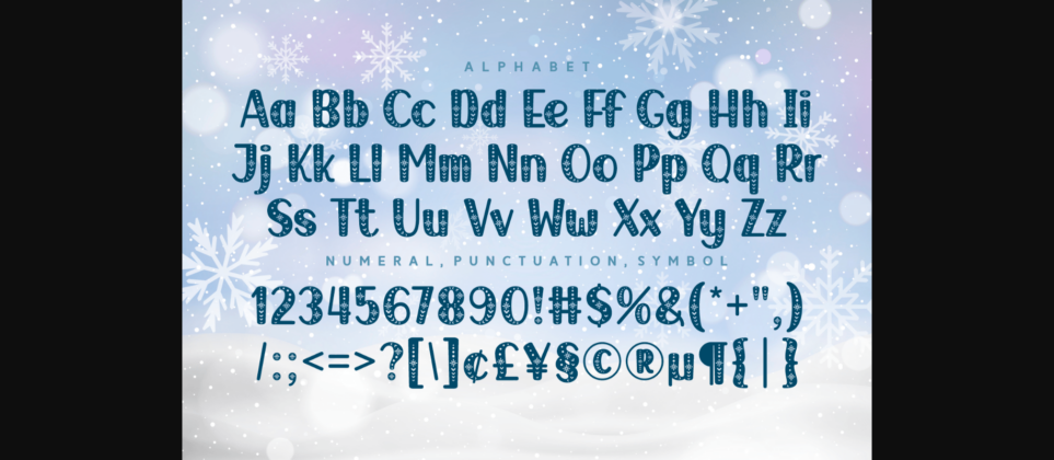 Winter Knitting Font Poster 7