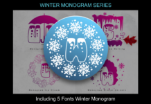 Winter Monogram Series Font Poster 1
