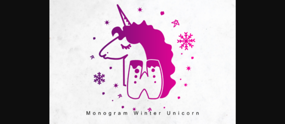 Winter Monogram Series Font Poster 8