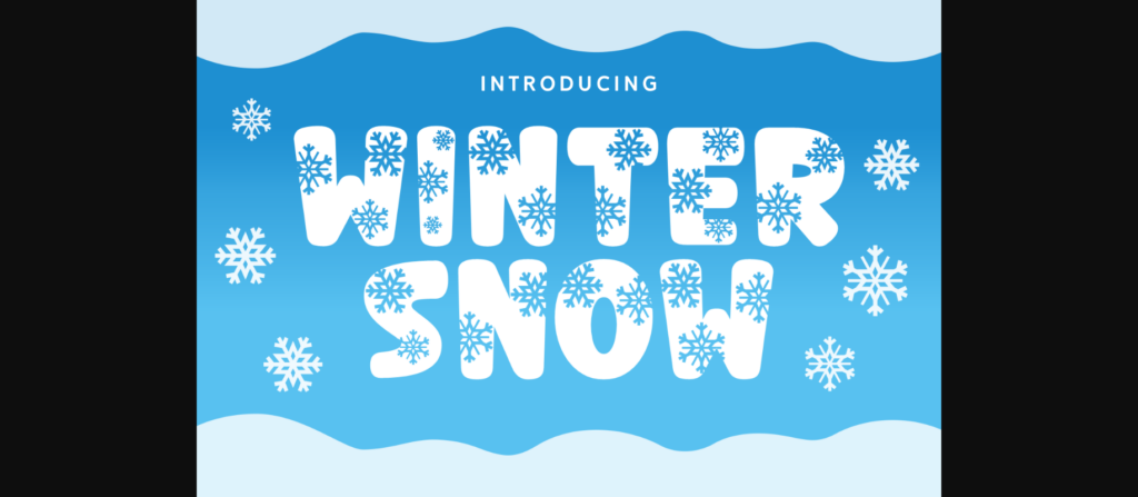 Winter Snow Font Poster 3