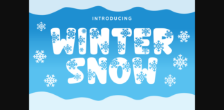 Winter Snow Font Poster 1