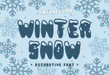 Winter Snow Font Poster 1